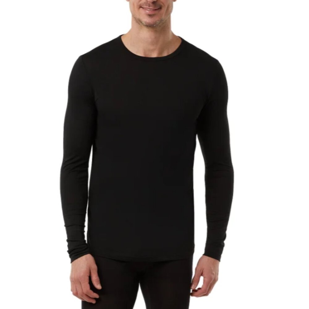 NWT 32 Degrees Men's Heat Long Sleeve Black Tee, 2-pack Size Large